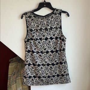 Elegant Black and Gold Women's Top 14